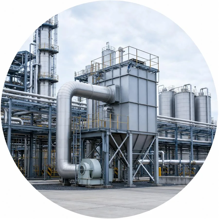 Chemical processing dust filtration