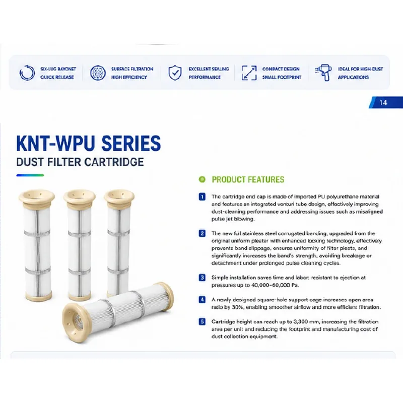 KNT-WPU series dust filter cartridges