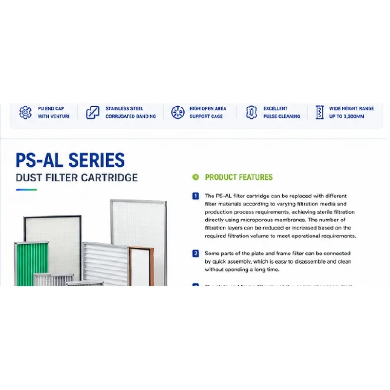 PS-AL series dust filter cartridges