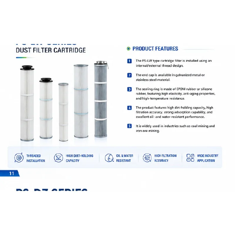 PS-LW series dust filter cartridges