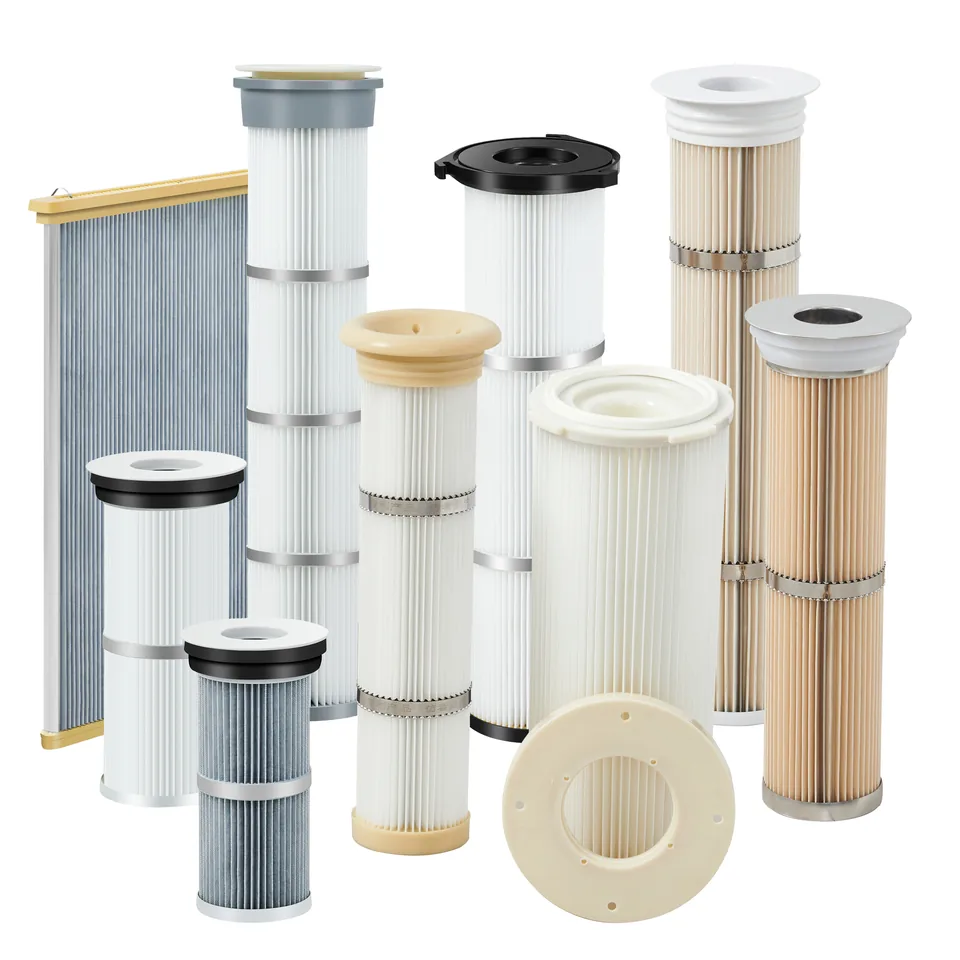 Pleated filter cartridges and replacement filters